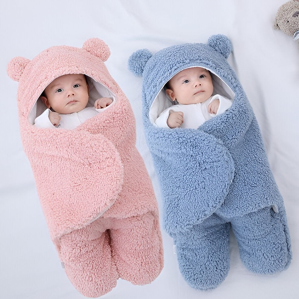 Baby Blanket Soft Fleece Swaddle Blanket Newborn Baby 70x84cm Blue Pink White Brown Crib Blanket Nursery | Sansoti