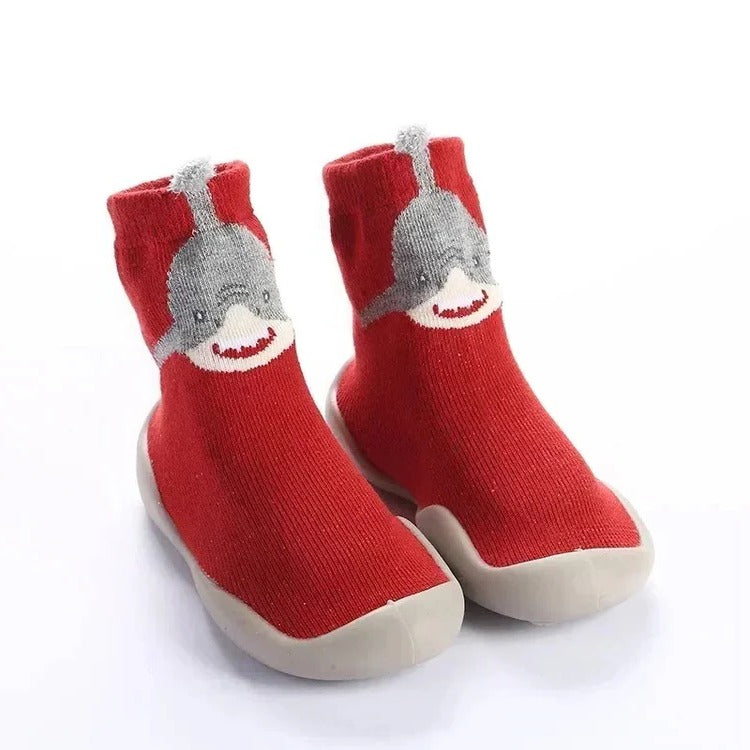 Non-Slip House Socks for Babies and Toddlers with Soft Soles, Animal Prints, Warm Indoor Footwear, Comfort | Sansoti