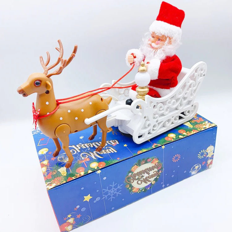 Climbing Santa Claus Decoration with Ladder, Lights, Music and Moving Figure, Christmas Holiday Animation, Christmas Decoration | Sansoti