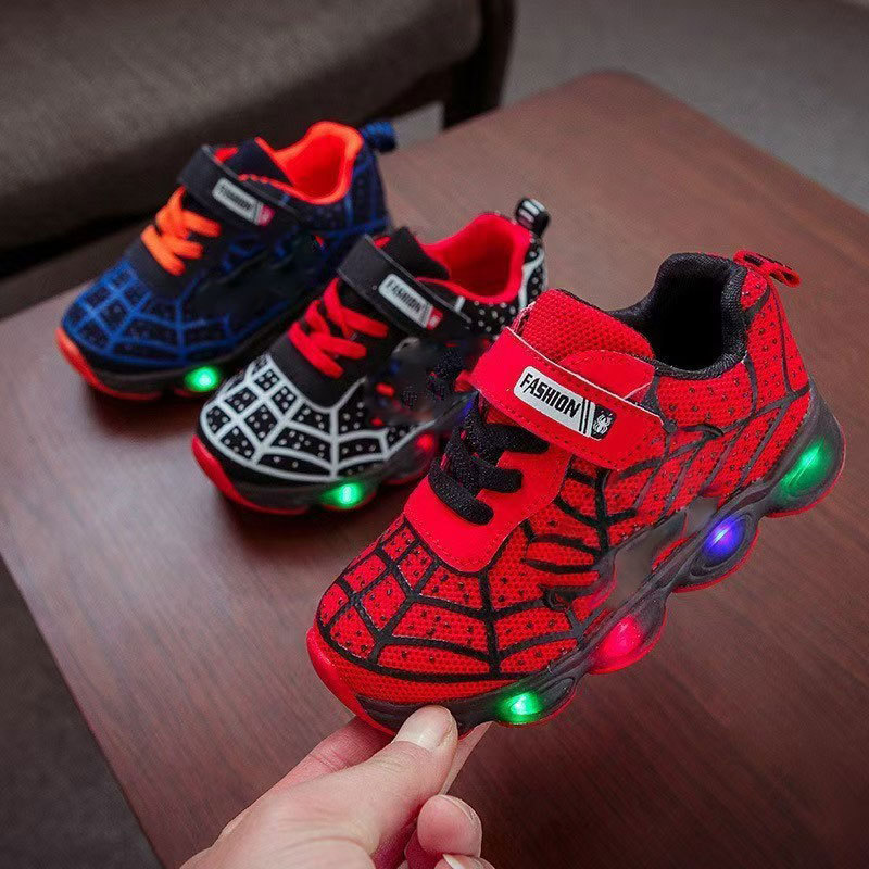 LED Kindersneakers met Verlichting – Ademende Sportschoenen met Klittenband voor Avontuurlijke Jongens en Meisjes | Sansoti