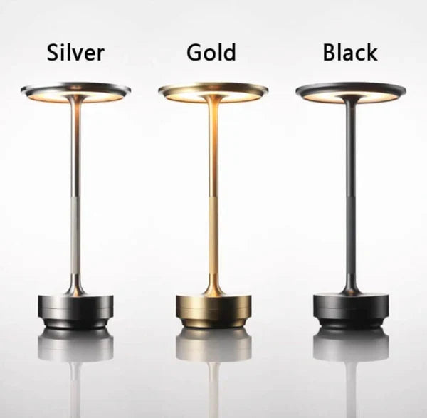 Dimmable Rechargeable Table Lamp Waterproof Metal Touch Control Wireless LED Ambient Lighting Mood Lamp | Sansoti