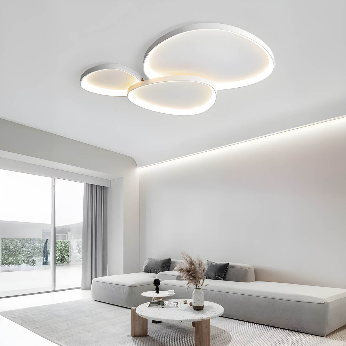 Plafondlamp LED Modern Organisch Design Dimbaar Woonkamer Lamp | Sansoti