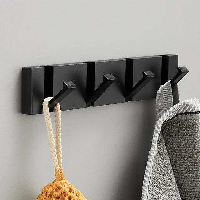 Wandhaak Opvouwbaar RVS Zwart Goud Kapstok Haak Badkamer Hal Keuken Inklapbaar Minimalistisch Design Jashaak Handdoekhaak | Sansoti