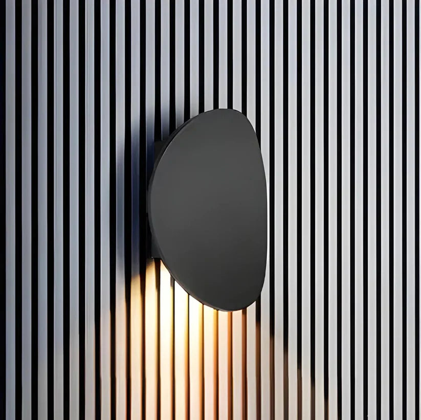 Metalen Wandlamp Schijf Aluminium LED 7W Zwart Wandverlichting Binnen Modern Minimalistisch Design Sfeerverlichting | Sansoti