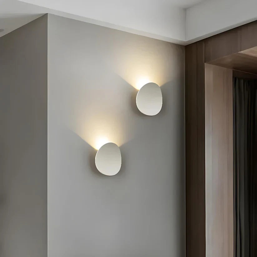 Metalen Wandlamp Schijf Aluminium LED 7W Zwart Wandverlichting Binnen Modern Minimalistisch Design Sfeerverlichting | Sansoti