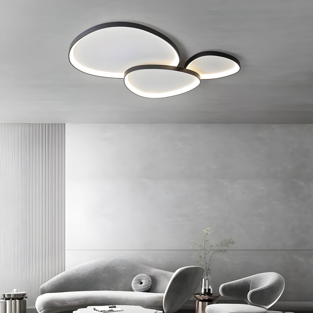 Plafondlamp LED Modern Organisch Design Dimbaar Woonkamer Lamp | Sansoti