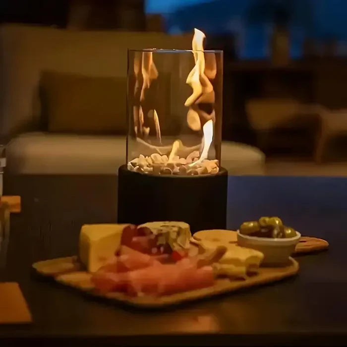 Draagbare Tafellatern met Flikkerende Vlam Sfeerverlichting Modern | Sansoti