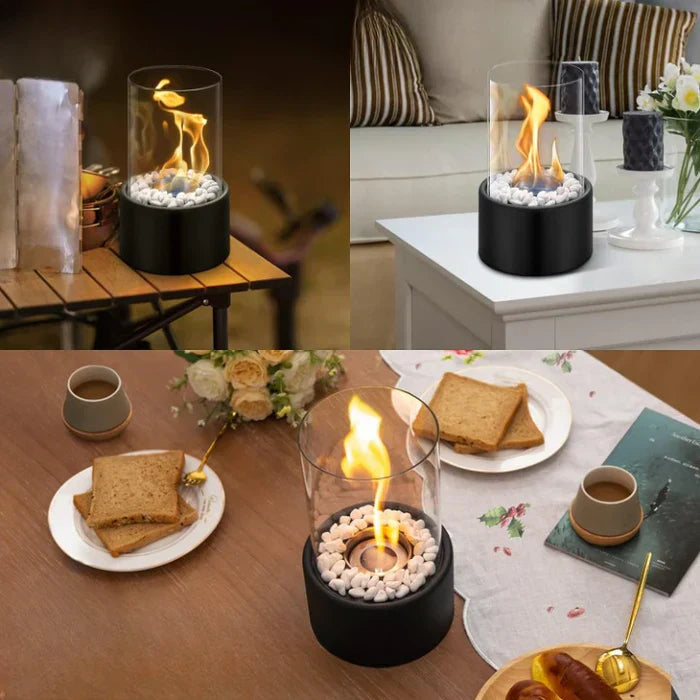 Draagbare Tafellatern met Flikkerende Vlam Sfeerverlichting Modern | Sansoti