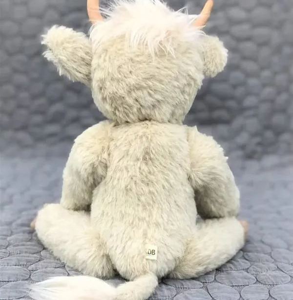Ręcznie wykonana przytulanka w kształcie krowy szkockiej, 25 cm, z kwiatami, dekoracja, pluszowa zabawka dla dzieci do pokoju niemowlęcego | Sansoti