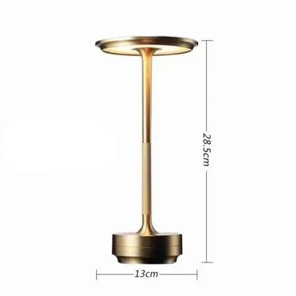 Dimmable Rechargeable Table Lamp Waterproof Metal Touch Control Wireless LED Ambient Lighting Mood Lamp | Sansoti