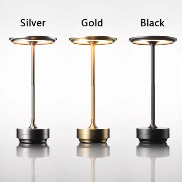 Dimmable Rechargeable Table Lamp Waterproof Metal Touch Control Wireless LED Ambient Lighting Mood Lamp | Sansoti