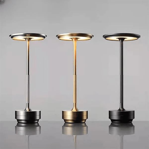Dimmable Rechargeable Table Lamp Waterproof Metal Touch Control Wireless LED Ambient Lighting Mood Lamp | Sansoti