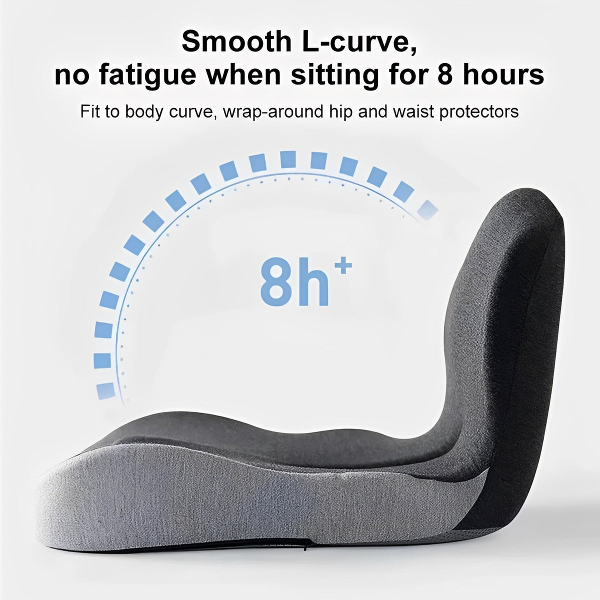 Ergonomisch Rugkussen Memory Foam met Lendensteun voor Bureau Auto Thuiswerken Kantoor Comfort Rugpijn | Sansoti