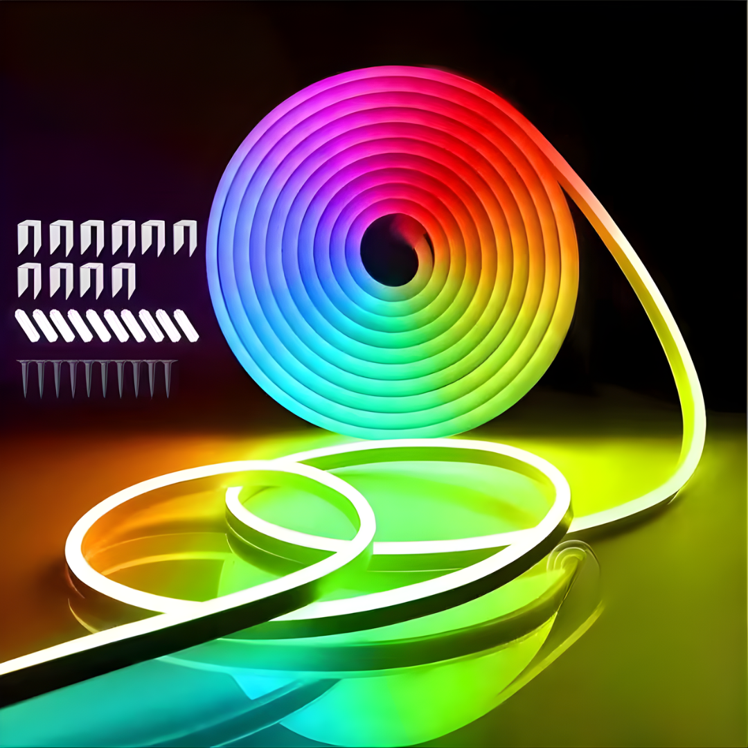 Slimme LED-strip met App-bediening Muziekmodus Bewegingssensor Flexibel Multicolor 100-500cm Sfeerverlichting | Sansoti