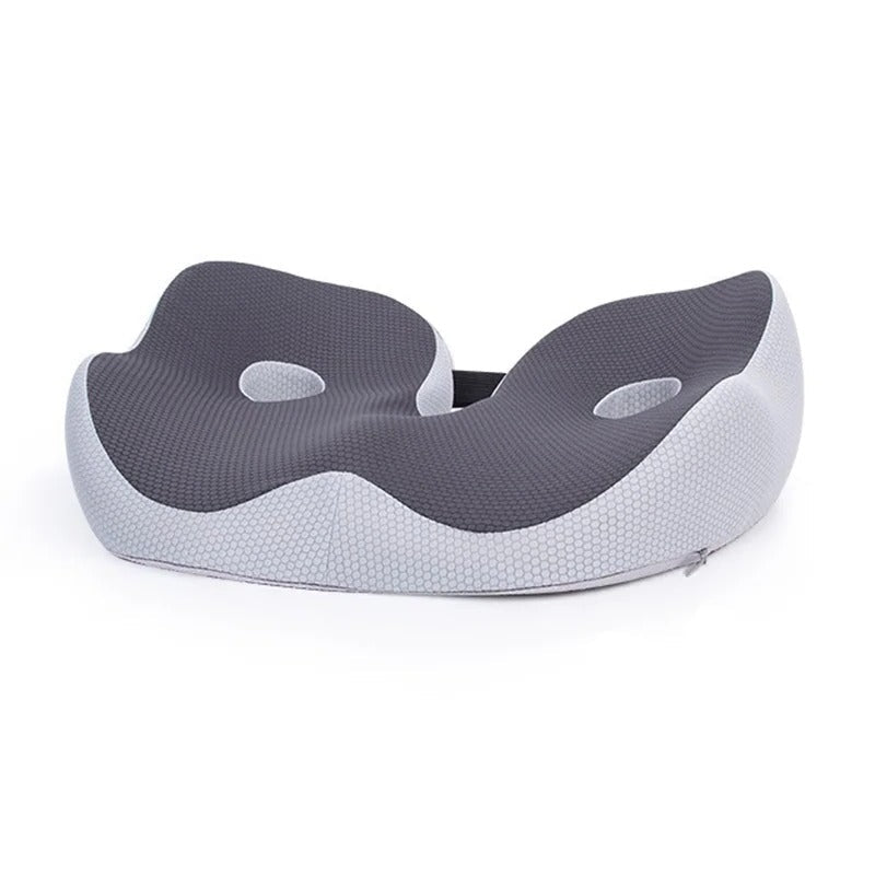 Coussin d’assise ergonomique en mousse à mémoire de forme pour soulager les ischions, soutenir le dos et améliorer le confort au bureau, en voiture et sur une chaise | Sansoti