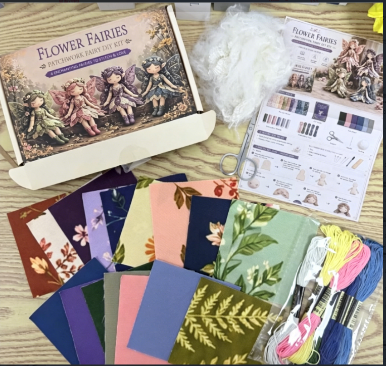 Kreatives Feen-Nähset für Kinder mit Stoffmaterialien, DIY-Designs, Bastelset und Handarbeitsspielzeug | Sansoti