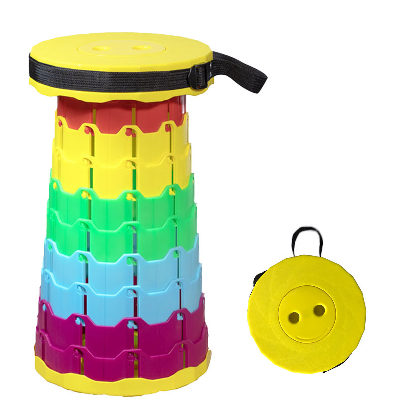 Foldable PP Stool with Carrying Strap Outdoor Camping Stool 11 Colors Foldable Camping Seating Solution Lightweight | Sansoti