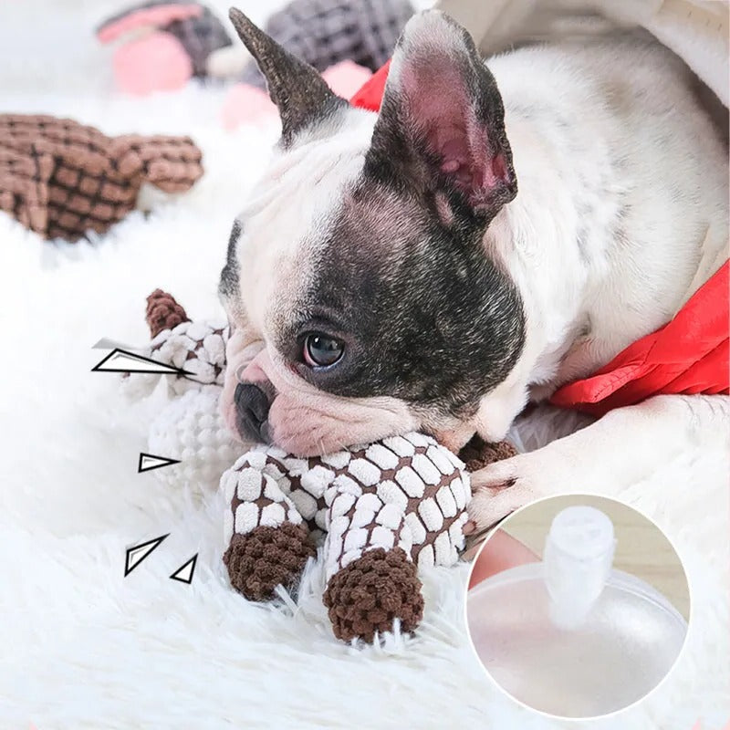Jouet en peluche résistant aux morsures avec couineur pour chiens, lapins, ânes et girafes, réduction du stress pour animaux de compagnie | Sansoti