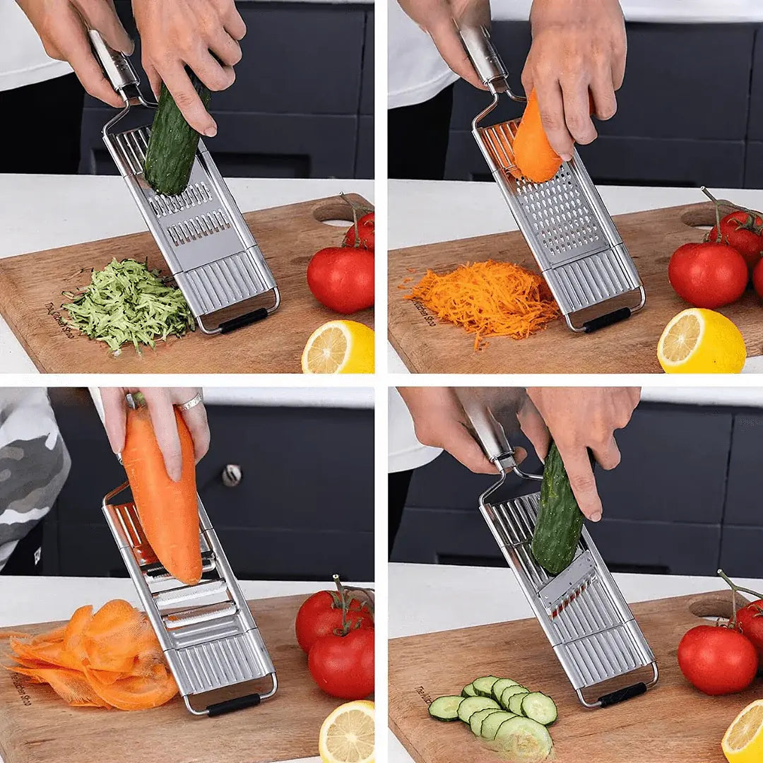 Stainless Steel Grater – Multifunctional Kitchen Grater with Ergonomic Handle for Vegetables & Cheese | Sansoti