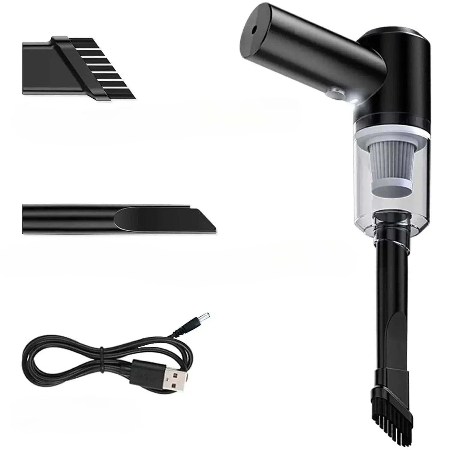 Draadloze Handstofzuiger Compact Mini Stofzuiger voor Bureau Auto en Thuis Oplaadbaar Klein Opbergbaar USB Tafelzuiger Autostofzuiger | Sansoti