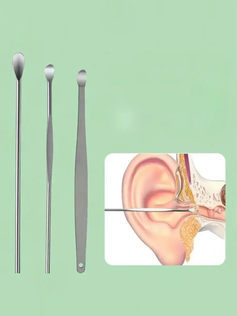 Earwax Removal Set with 6 Stainless Steel Instruments - Reusable Ear Cleaning Tools | Sansoti