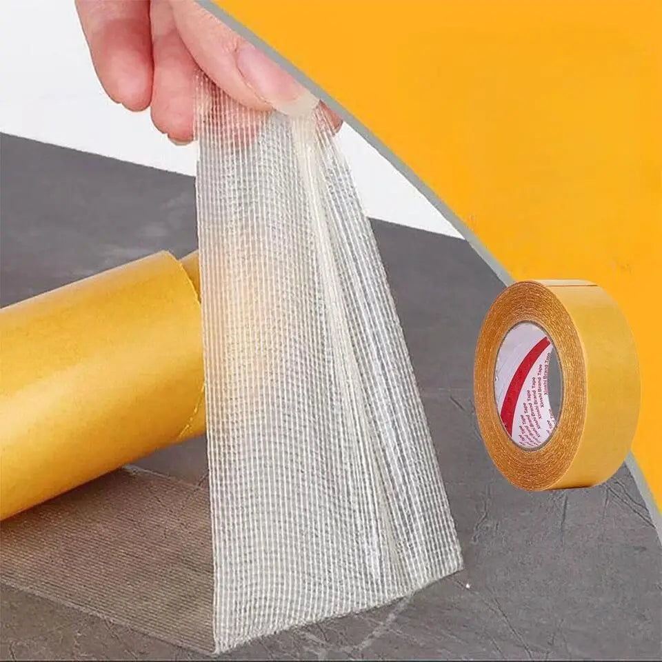 Dubbelzijdige Montage Tape Set van 2 Stuks | Sterk Hechtende Bevestigingstape voor Tapijten, Posters en Kleine Reparaties op Diverse Oppervlakken | Sansoti