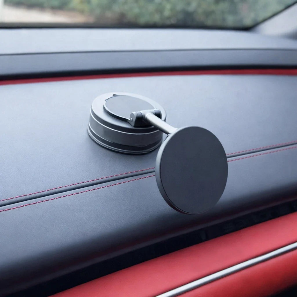 Support magnétique pour téléphone avec ventouse pour tableau de bord et pare-brise – rotation complète à 360° | Sansoti