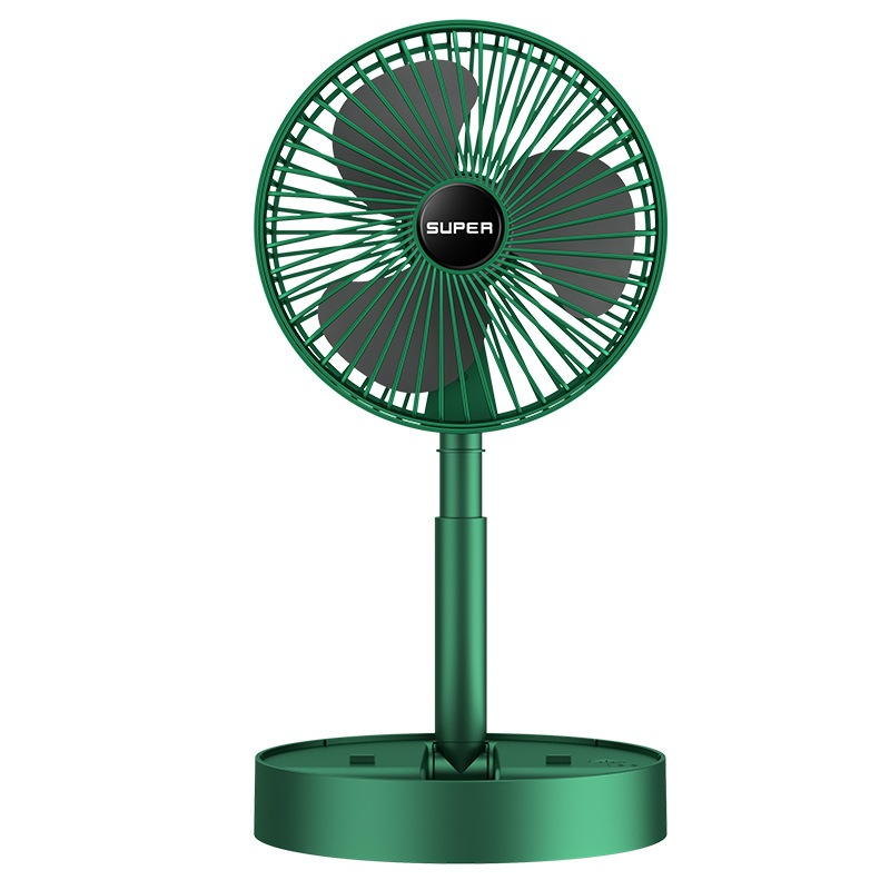 Draagbare Opvouwbare USB Ventilator 4 Snelheden Fluistermotor Oplaadbaar Compact Koel Design Bureau Reis | Sansoti
