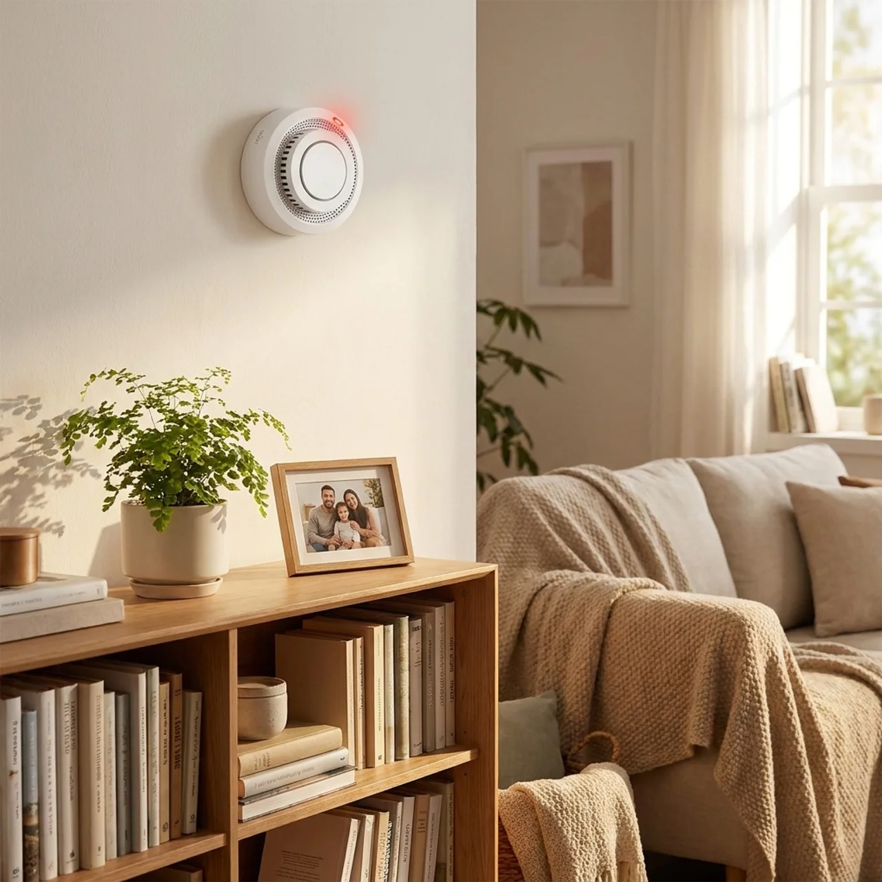 Slimme WiFi Rookmelder met Warmtesensor Bluetooth Indoor Plafond of Muurbevestiging | Smart Rookdetector Tuya App Plafondmontage Brandbeveiliging Alarm 85dB | Sansoti