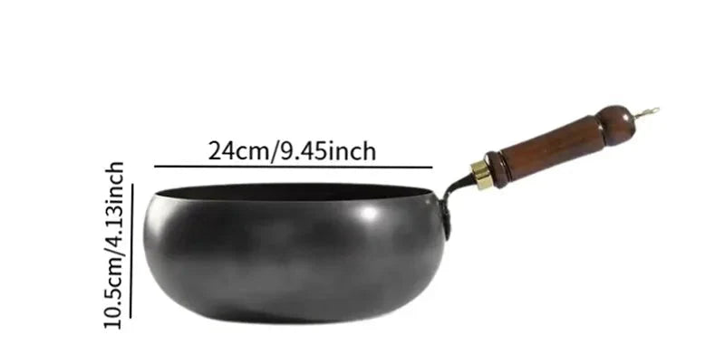 Tiefe Eisenwokpfanne mit Deckel 24cm 26cm 28cm 30cm Antihaft Induktion Gas Keramik Elektro Wok Pfanne Gusseisen Kochen | Restfield