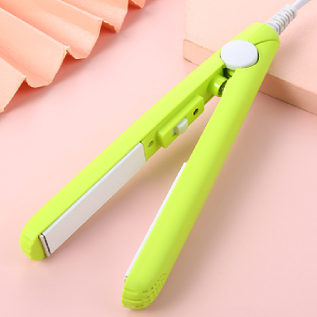 Compact Keramisch Haarstyler voor Krullen en Glad Haar met 3D-Platen Roze Paars Blauw Wit Groen Geel Snel Opwarmen 45 Seconden Instelbare Temperatuur Reisstyler | Sansoti
