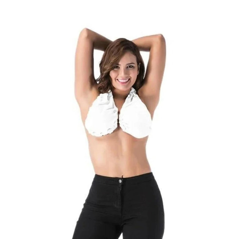 Handtuch-BH ohne Bügel – schweißabsorbierendes Frottee für Damen – verstellbare, atmungsaktive Sport-Unterwäsche | Sansoti