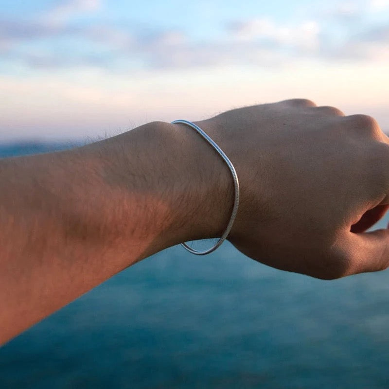 Minimalistisch Slangarmband Edelstaal Dames Sierlijk Verstelbaar Goud Zilver Rosé | Sansoti