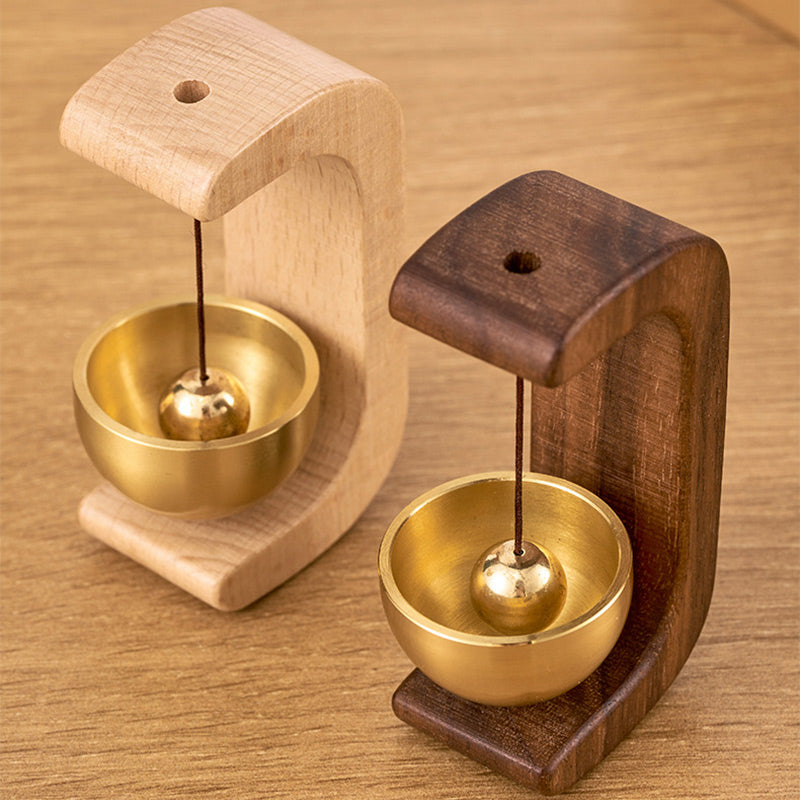 Magnetisch Windorgel van Hout met Hangend Klankschaal Element Scandinavisch Design | Sansoti