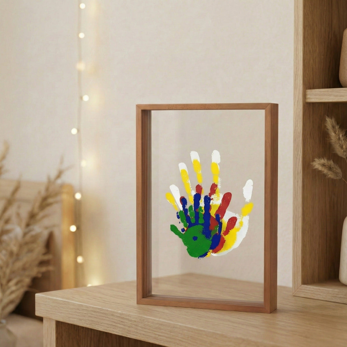 Family Portrait with Handprints and Frame Complete Creative Family Kit Decorative Wall Art Keepsake | Sansoti