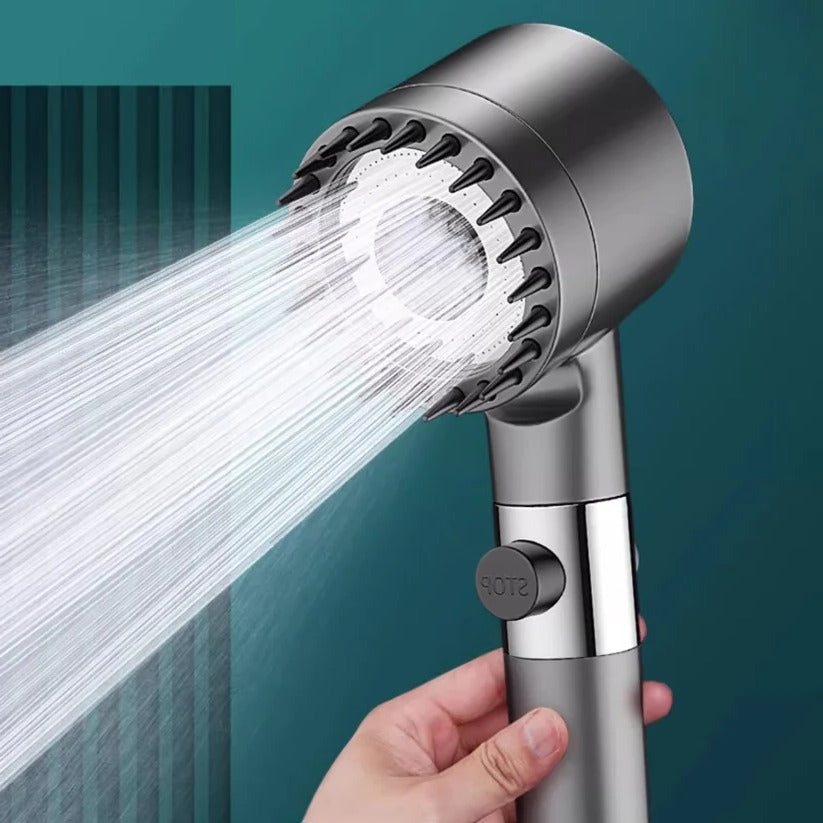 Pommeau de douche haute pression avec système de filtration à 9 couches, technologie d’économie d’eau et expérience de douche bien-être, salle de bains | Sansoti