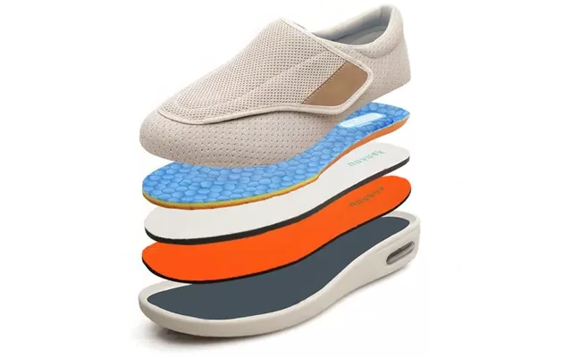 Extraweite Komfortschuhe mit Memory-Foam-Fußbett, Schnürung, Wanderschuhe für Damen und Herren, Unisex, Barfußschuhe, atmungsaktiv und sportlich | Sansoti