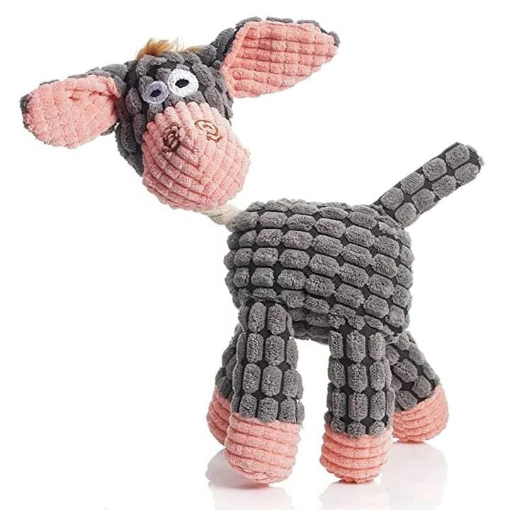 Jouet en peluche résistant aux morsures avec couineur pour chiens, lapins, ânes et girafes, réduction du stress pour animaux de compagnie | Sansoti