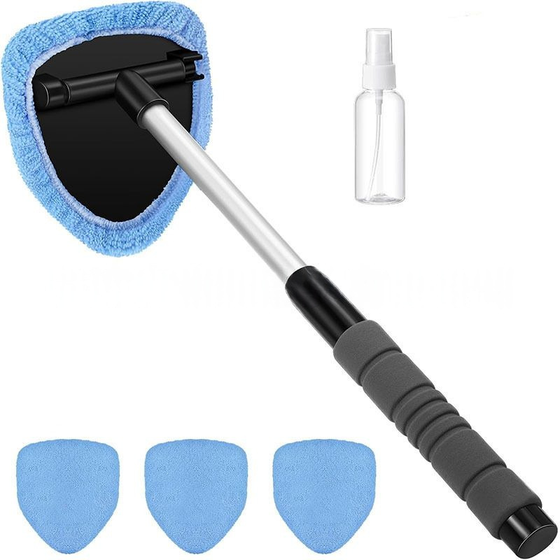 Window Squeegee with Rotating Head and Telescopic Handle PVA Sponge for Car Windows Mirrors Windows Streak-Free | Sansoti