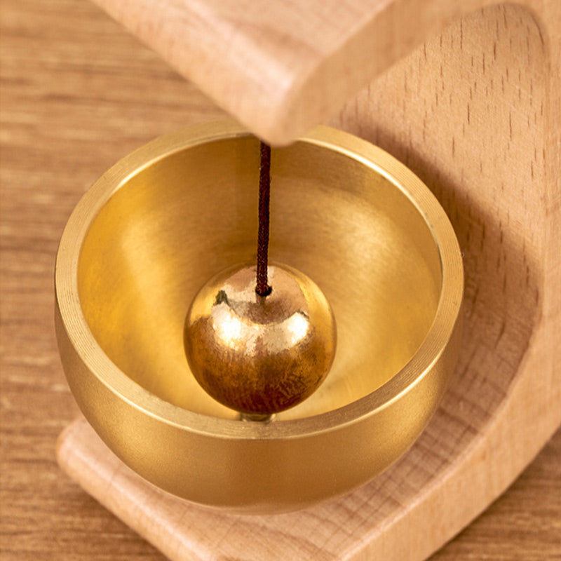 Magnetisch Windorgel van Hout met Hangend Klankschaal Element Scandinavisch Design | Sansoti