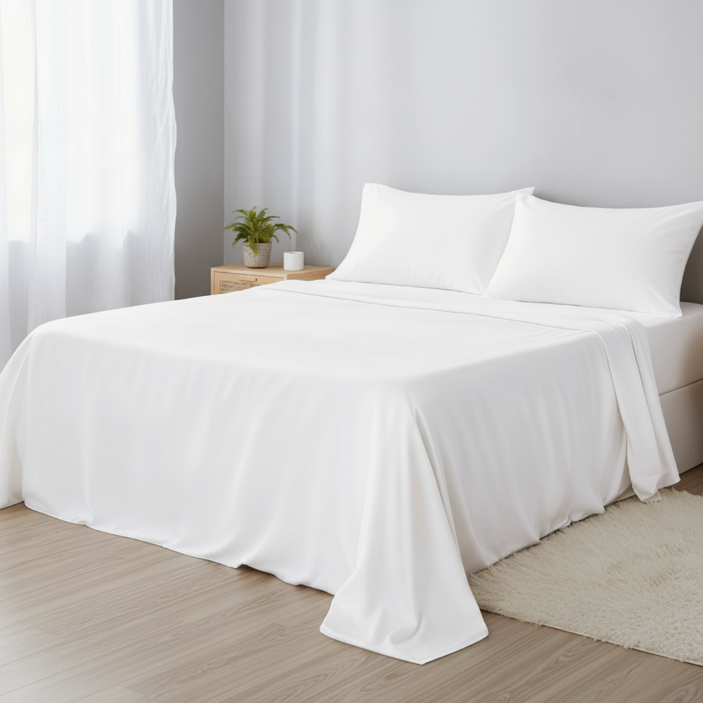 Bamboo Fitted Sheet Set with Deep Corners for Optimal Sleep Comfort, Temperature Regulation, and Durability | Sansoti