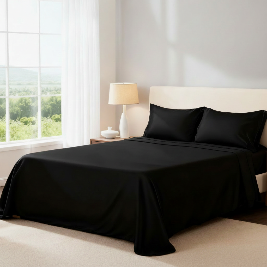 Bamboo Fitted Sheet Set with Deep Corners for Optimal Sleep Comfort, Temperature Regulation, and Durability | Sansoti