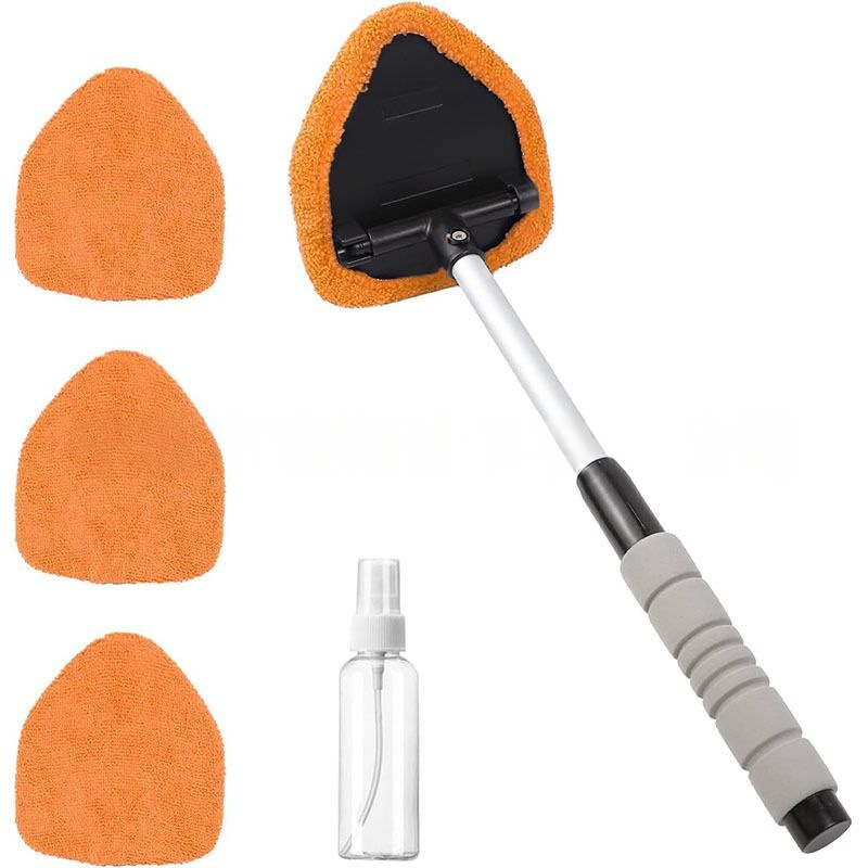 Window Squeegee with Rotating Head and Telescopic Handle PVA Sponge for Car Windows Mirrors Windows Streak-Free | Sansoti