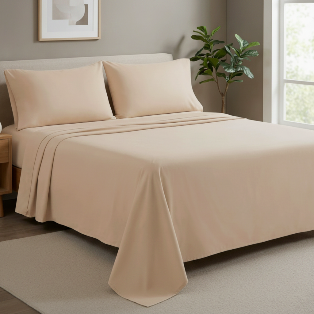 Bamboo Fitted Sheet Set with Deep Corners for Optimal Sleep Comfort, Temperature Regulation, and Durability | Sansoti
