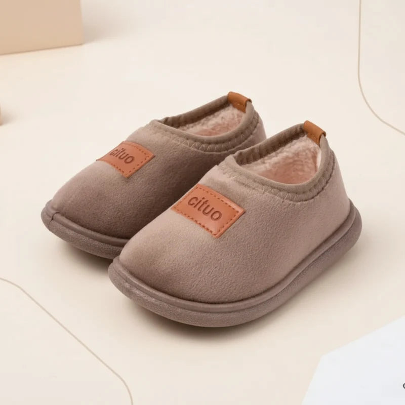Pantoufles d’hiver douces pour enfants avec semelle antidérapante, doublure chaude, confort, chaussures d’intérieur pour tout-petits et enfants d’âge préscolaire | Sansoti