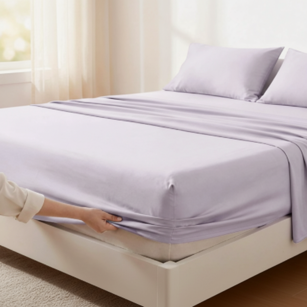 Bamboo Fitted Sheet Set with Deep Corners for Optimal Sleep Comfort, Temperature Regulation, and Durability | Sansoti
