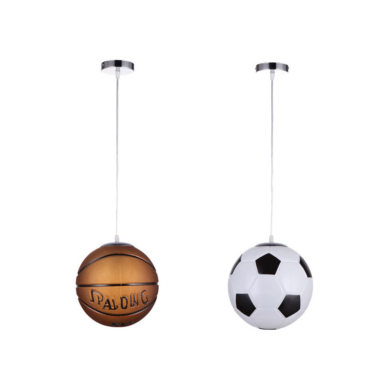 Kinderkamer Plafondlamp Voetbal Basketbal LED 30cm Glas Design | Sansoti