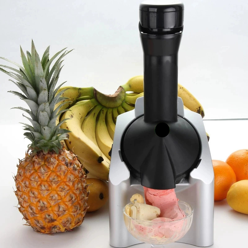 Ice Maker for Homemade Ice Cream Sorbet and Frozen Yogurt Black Automatic Kitchen Appliance Dessert Maker | Sansoti