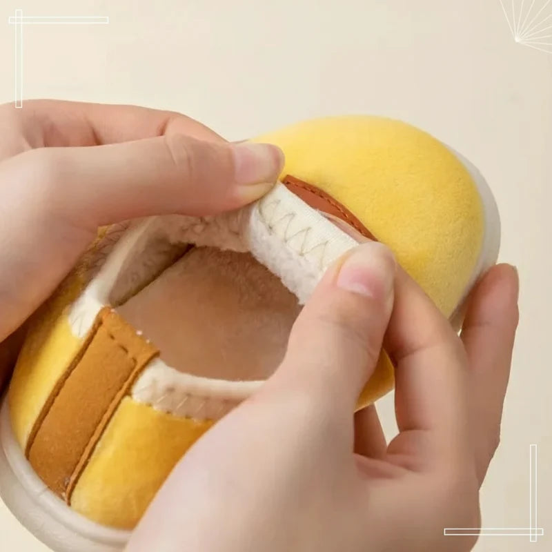Pantoufles d’hiver douces pour enfants avec semelle antidérapante, doublure chaude, confort, chaussures d’intérieur pour tout-petits et enfants d’âge préscolaire | Sansoti