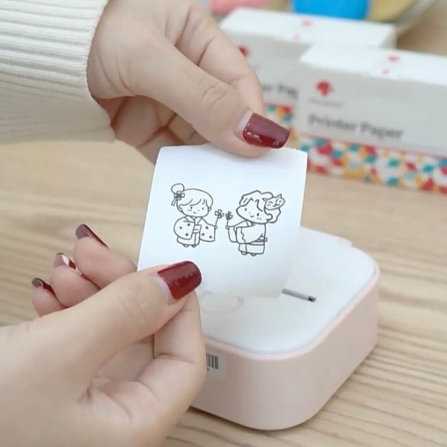 Draagbare Thermische Printer voor Stickers Foto's Labels Bluetooth Zakformaat Inktloos met App Mobiel | Sansoti